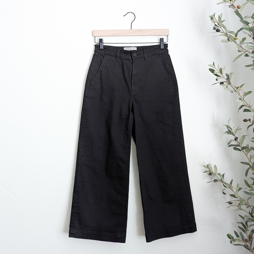 Everlane Wide-Leg Crop Pant in Black
